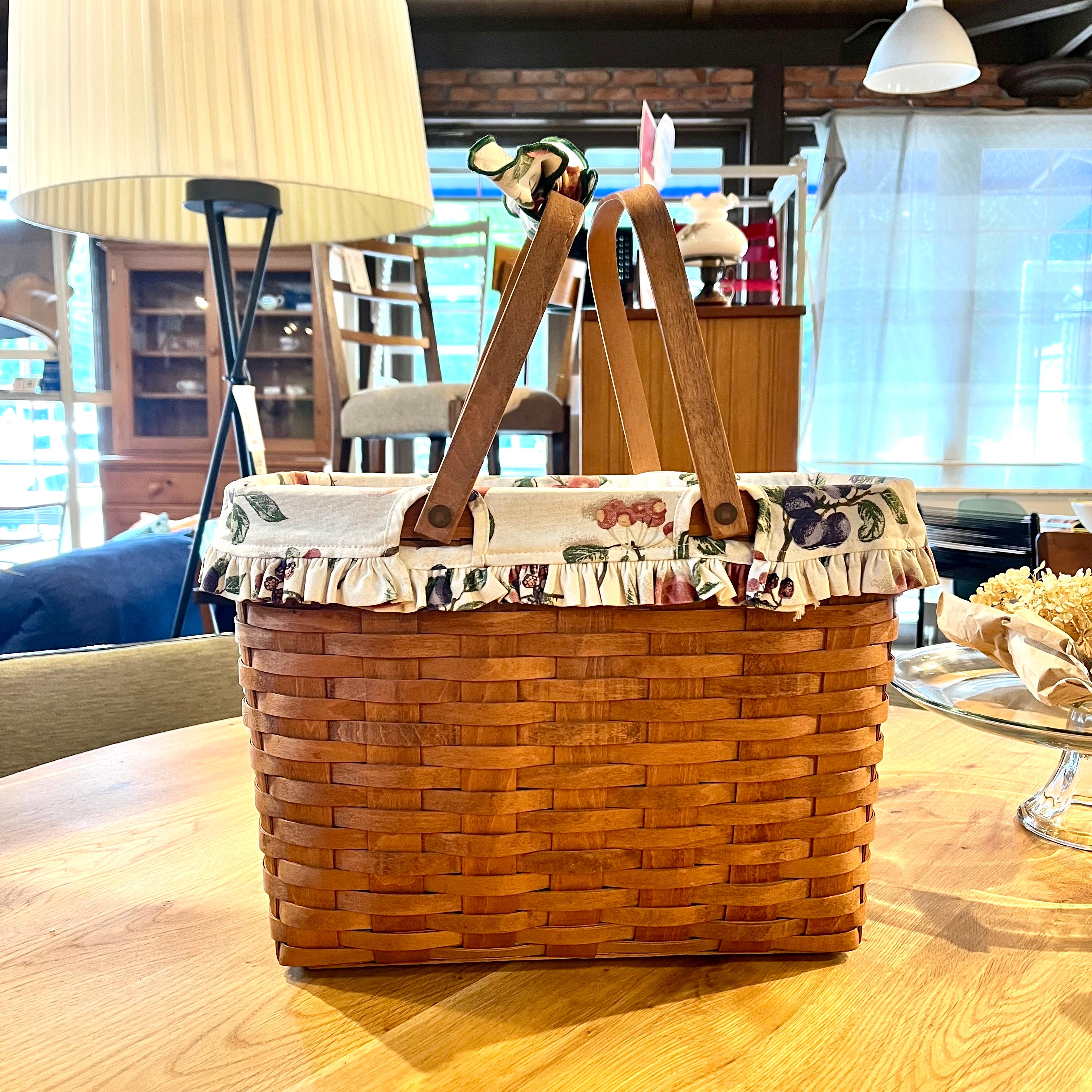 ロンガバーガー/Longaberger バスケット 大【1a】 かご カントリー