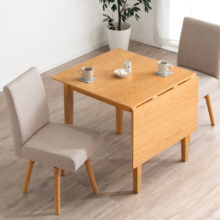 幅75-120cm］バタフライダイニングテーブルセット 2人掛け 伸長式