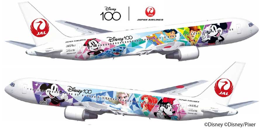 JAL DREAM EXPRESS ディズニー モデルプレーン JAL、ディズニー100周年