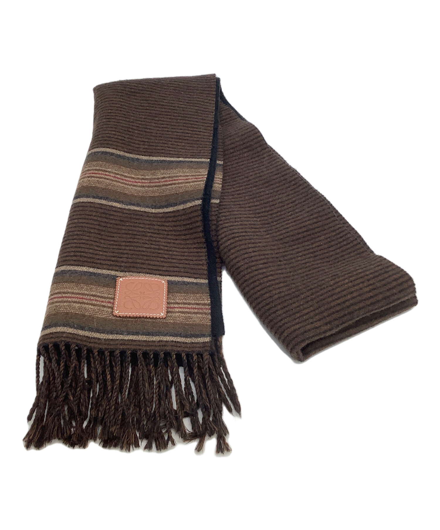中古・古着通販】LOEWE (ロエベ) マフラー ブラウン×ブラック