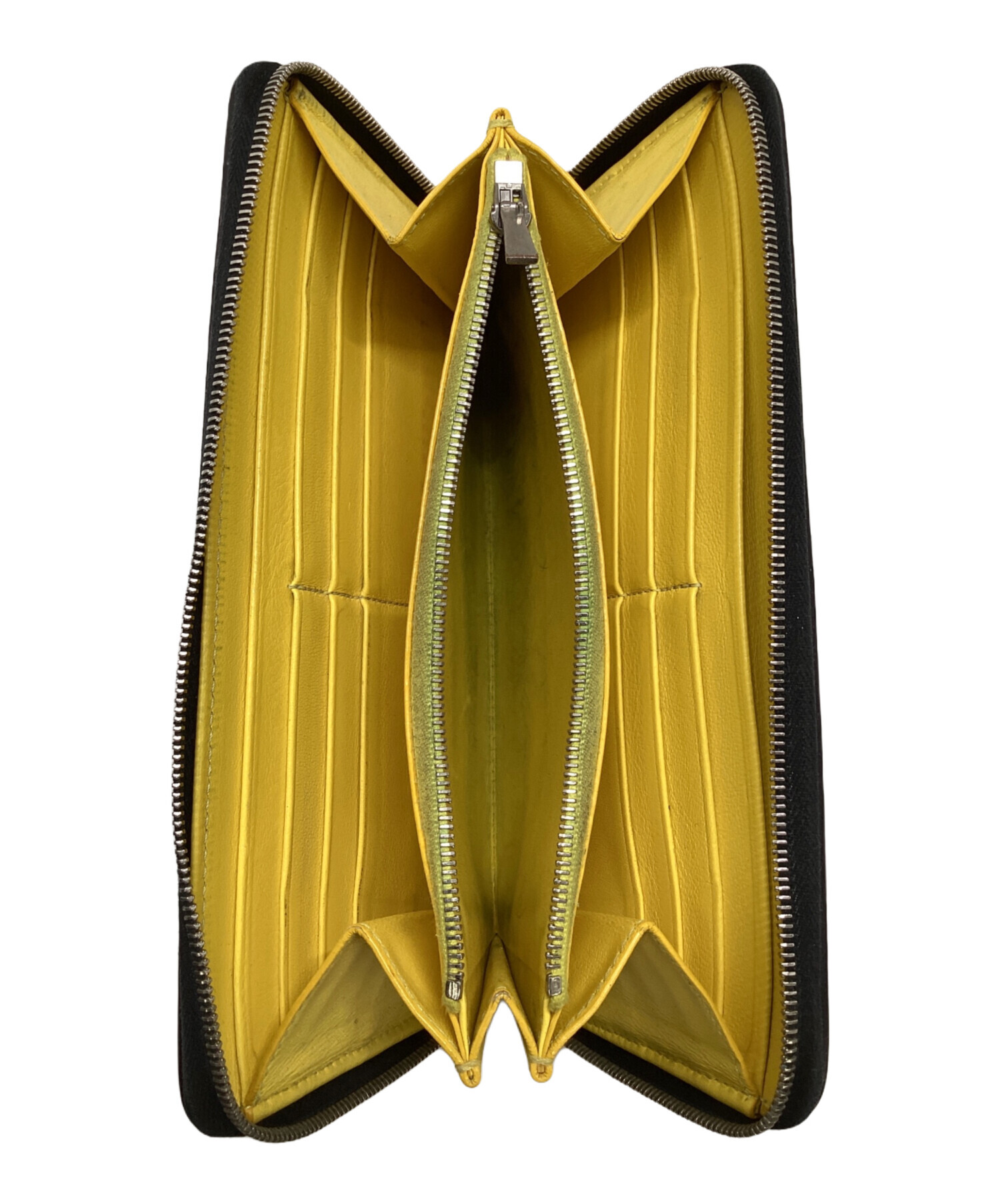 中古・古着通販】CELINE (セリーヌ) 長財布 イエロー×ブラック