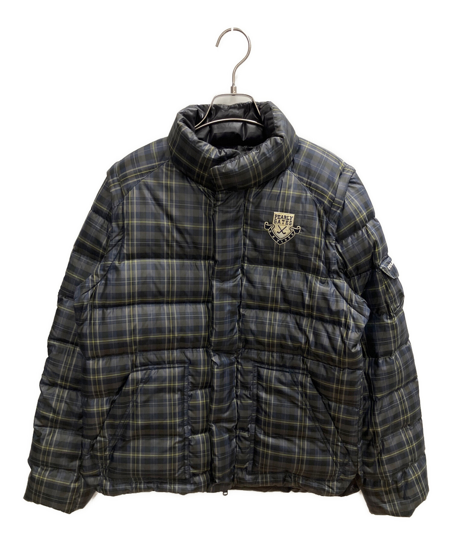 PEARLY GATES チェック柄 ダウンジャケット リバーシブル サイズ0 極美