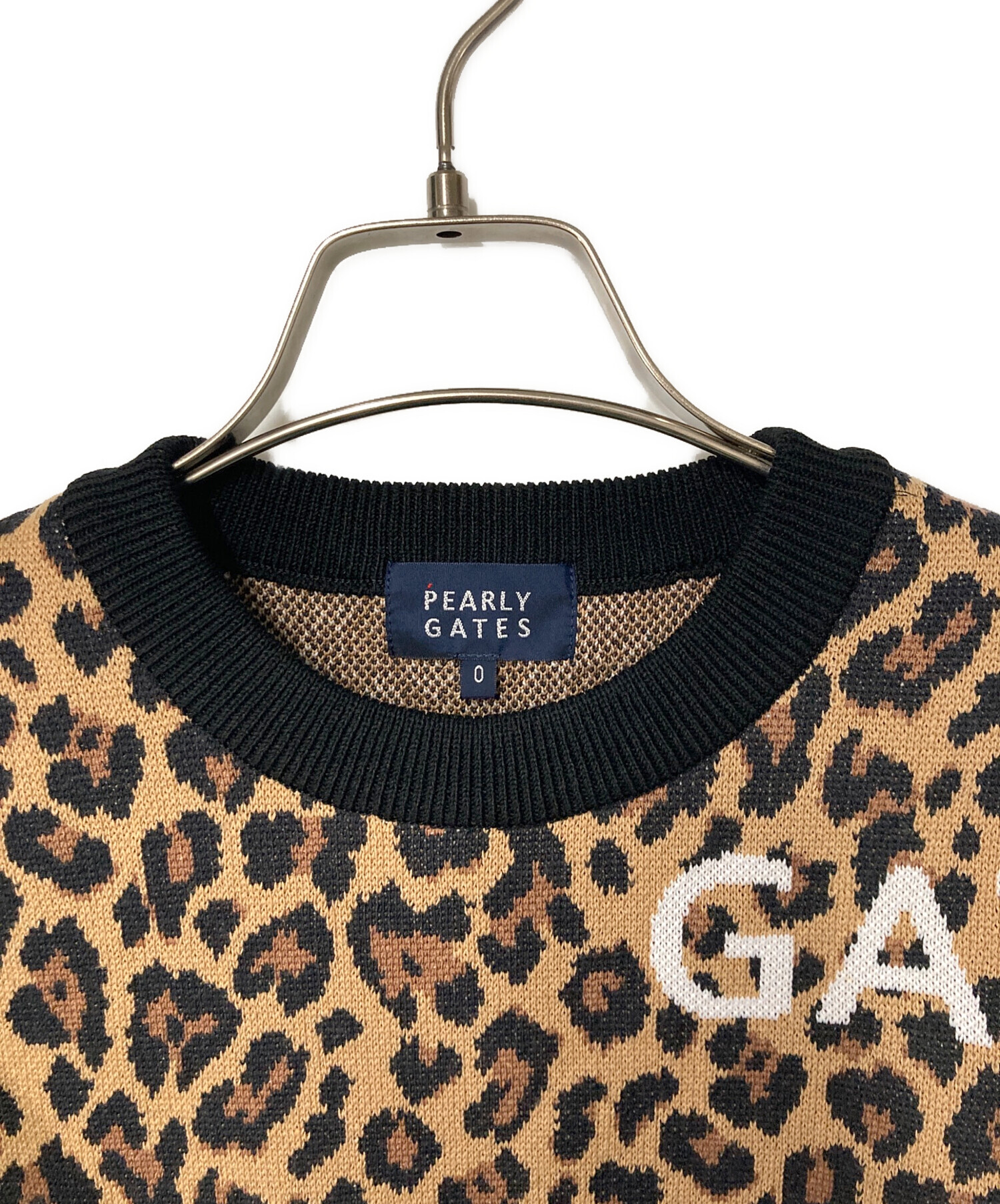 中古・古着通販】PEARLY GATES (パーリーゲイツ) レオパード柄 クルー