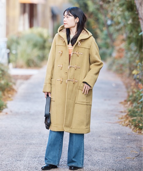 ダッフルコート コート W/Peメルトン ダッフルコート レディース