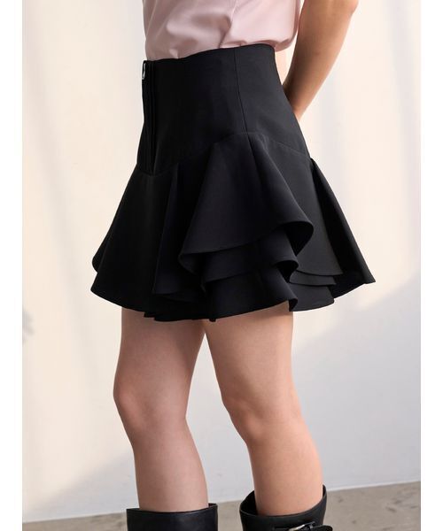 SNIDEL（スナイデル） パンツ レイヤードフリルミニスカショーパン