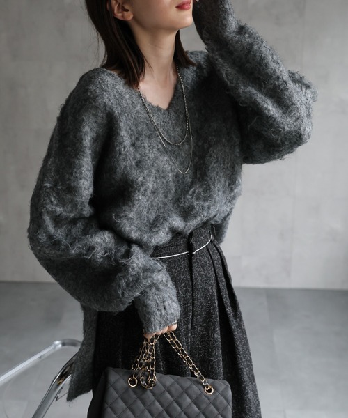 sakishimatokyo ニット セーター 「ふわふわ」ミックスシャギー V