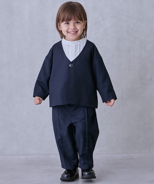 petit main フォーマル 「セミフォーマル」ノーカラーシャツ キッズ