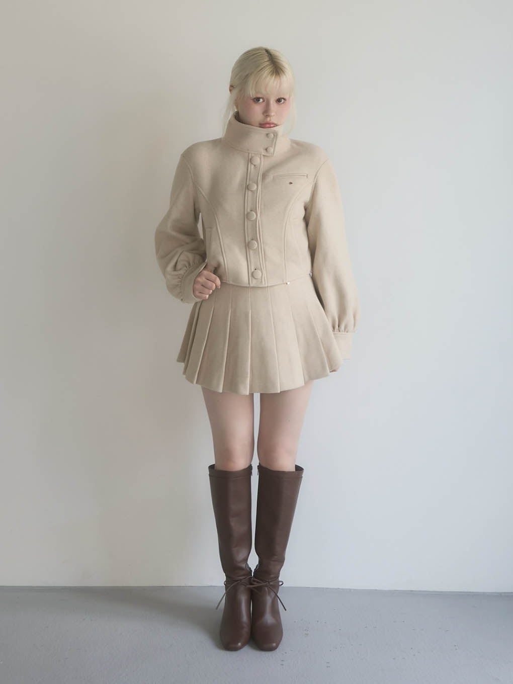 Zoey pleats mini skirt