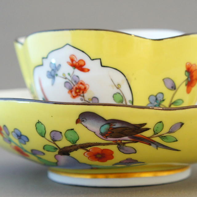 マイセン「花鳥文 カップ&ソーサー」《アンティックかとう》