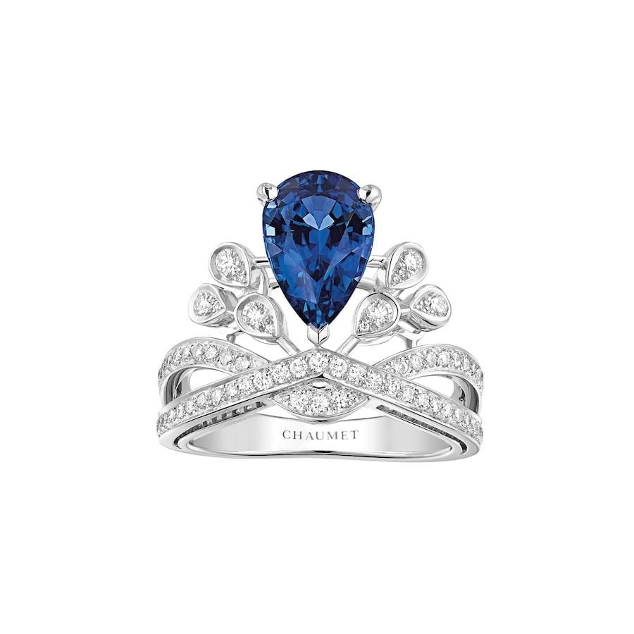 ショーメのジェムストーンエンゲージリング - ゴールドと貴石の