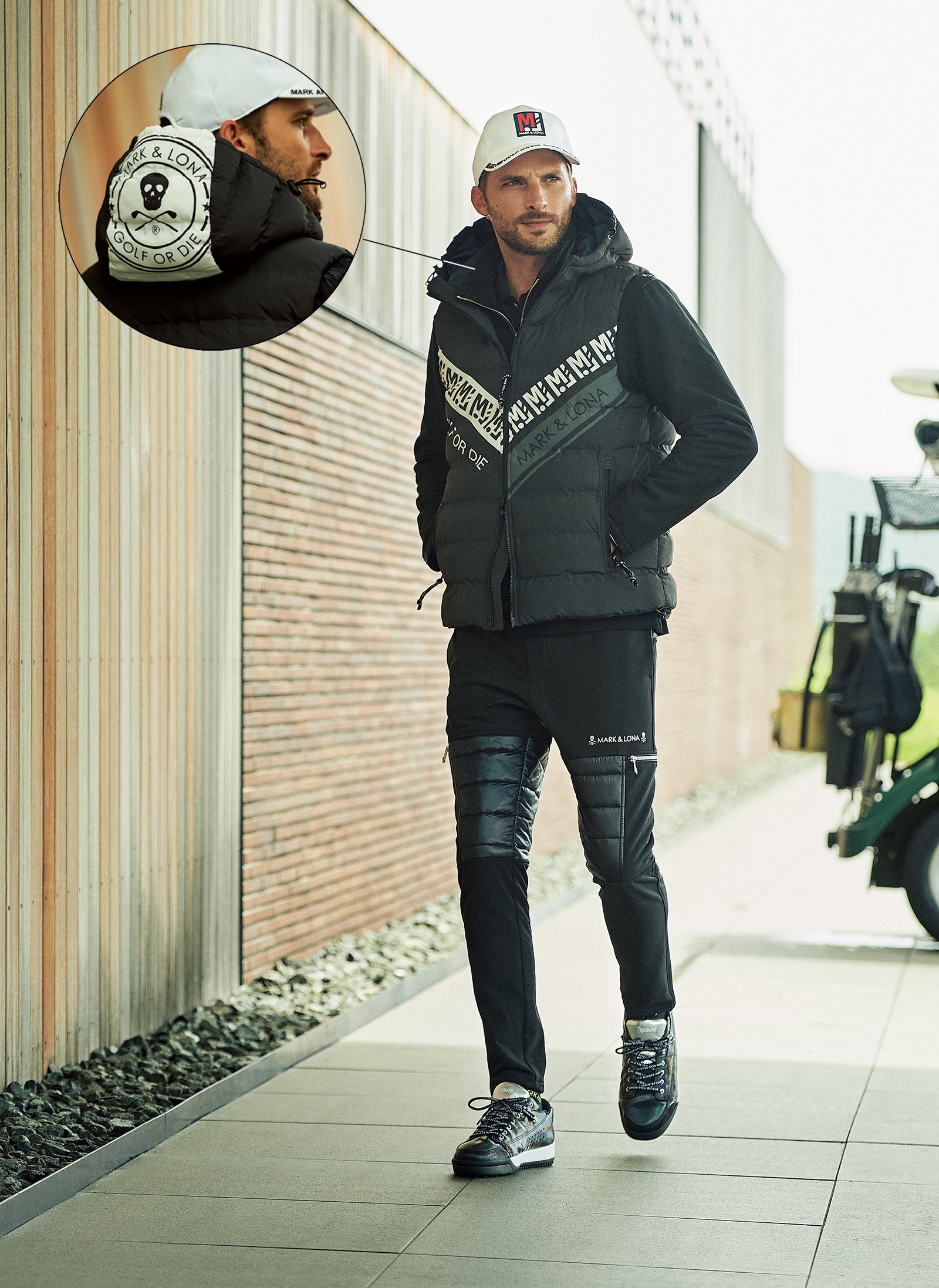 マークアンドロナメンズパンツ冬用アウター