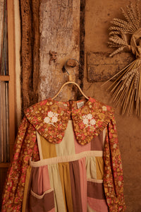 Cotton woven embroidered dress vintage inspired child. – Apolina