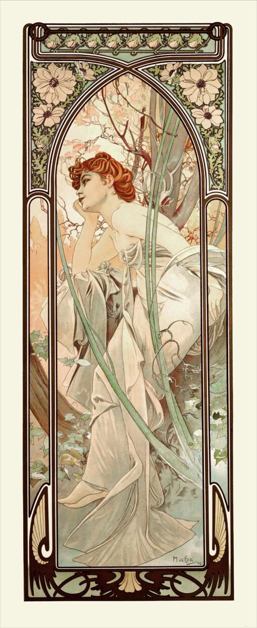 ミュシャ 「四つの時の流れ:夕べの夢想」 | GALLERY ART EMY