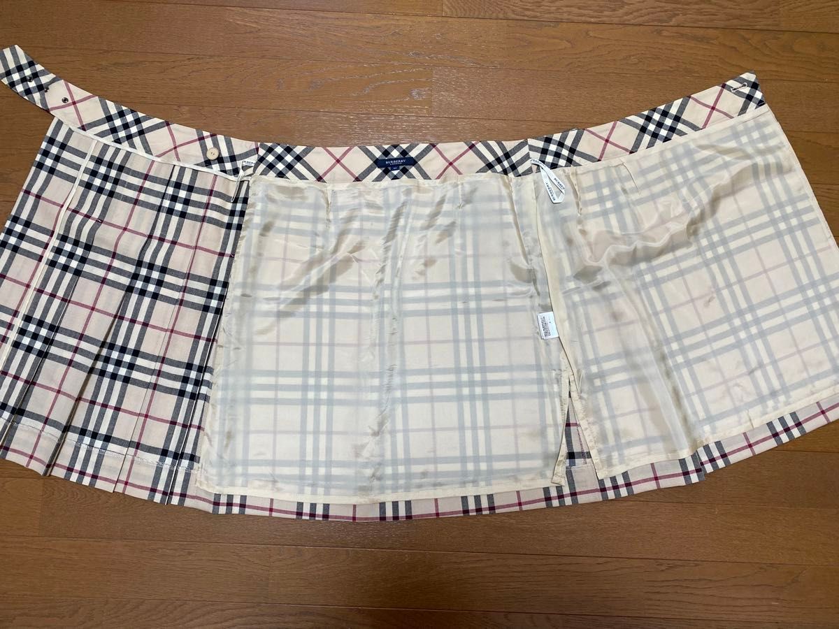 バーバリー ノバチェック プリーツスカート ベージュ 40サイズ｜Yahoo