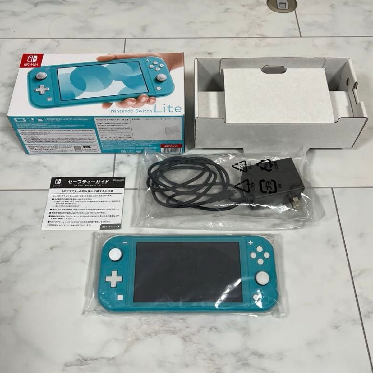 完動品・欠品無し】Nintendo Switch Lite ターコイズ 充電器付 箱付
