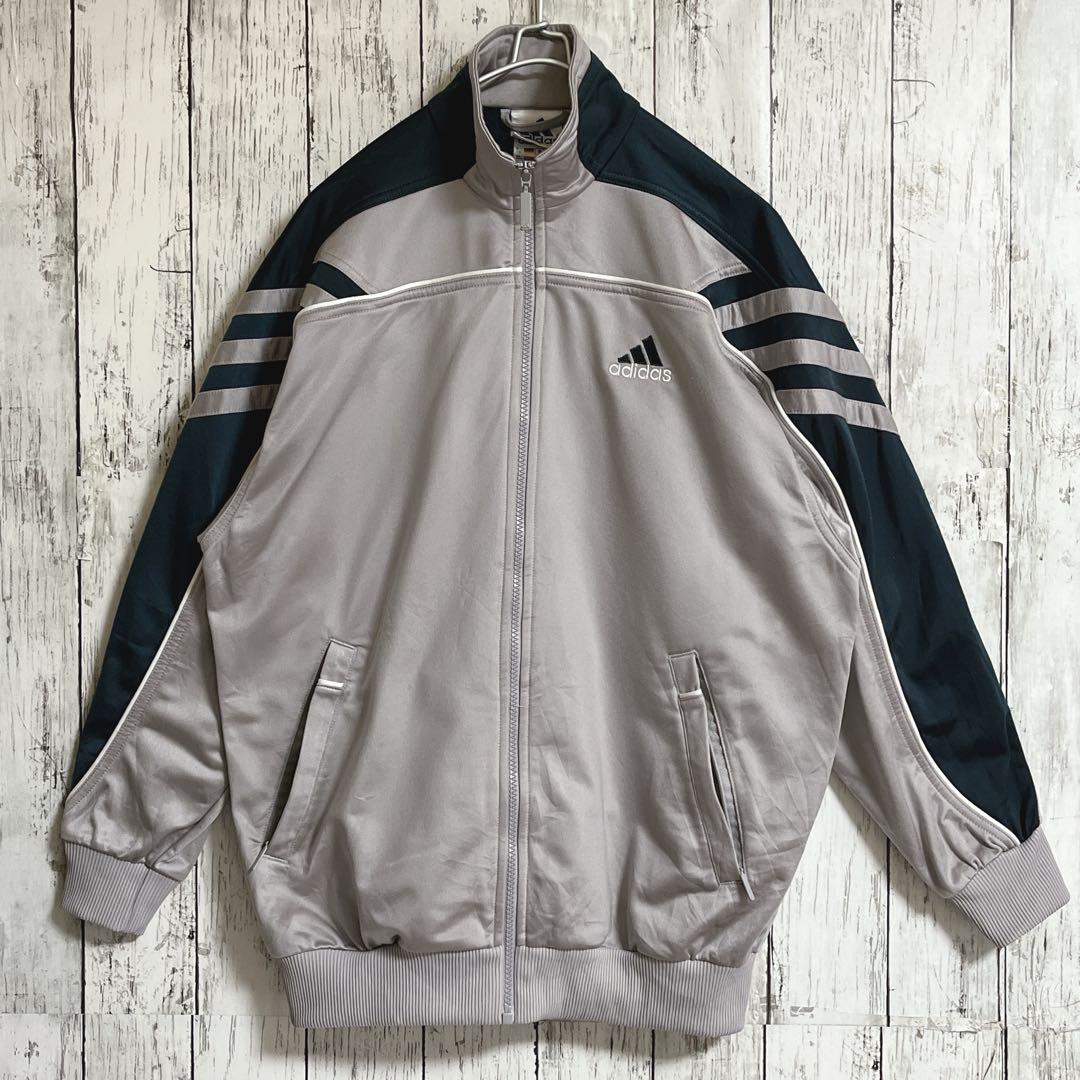 90's adidas アディダス トラックジャケット ジャージ M相当 グレー