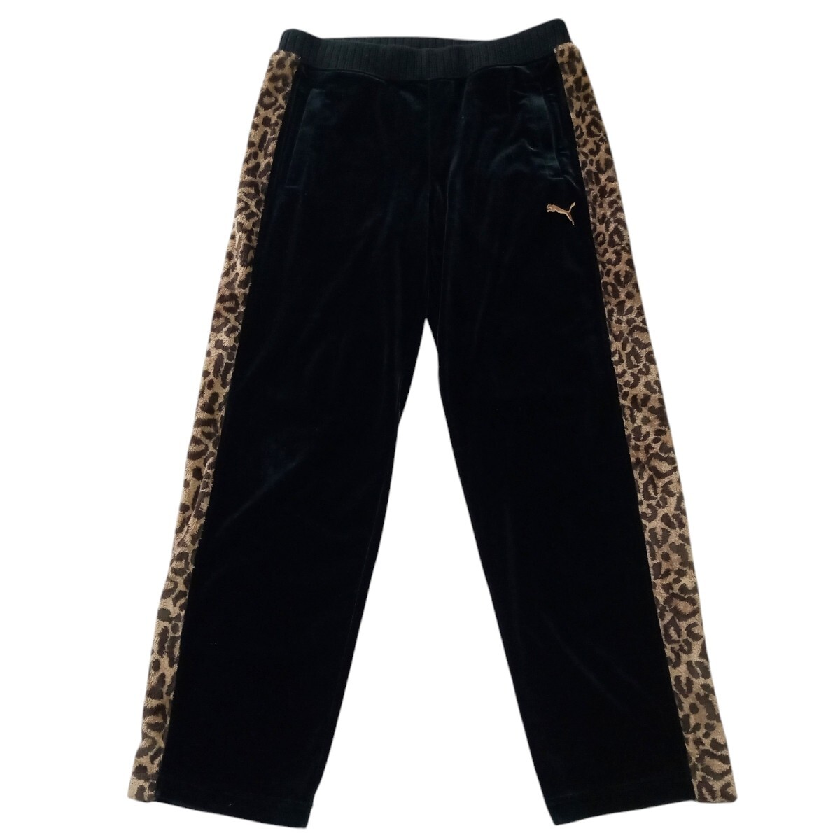 即決 希少 PUMA プーマ ベロア レオパード ジャージ パンツ ボトムス L