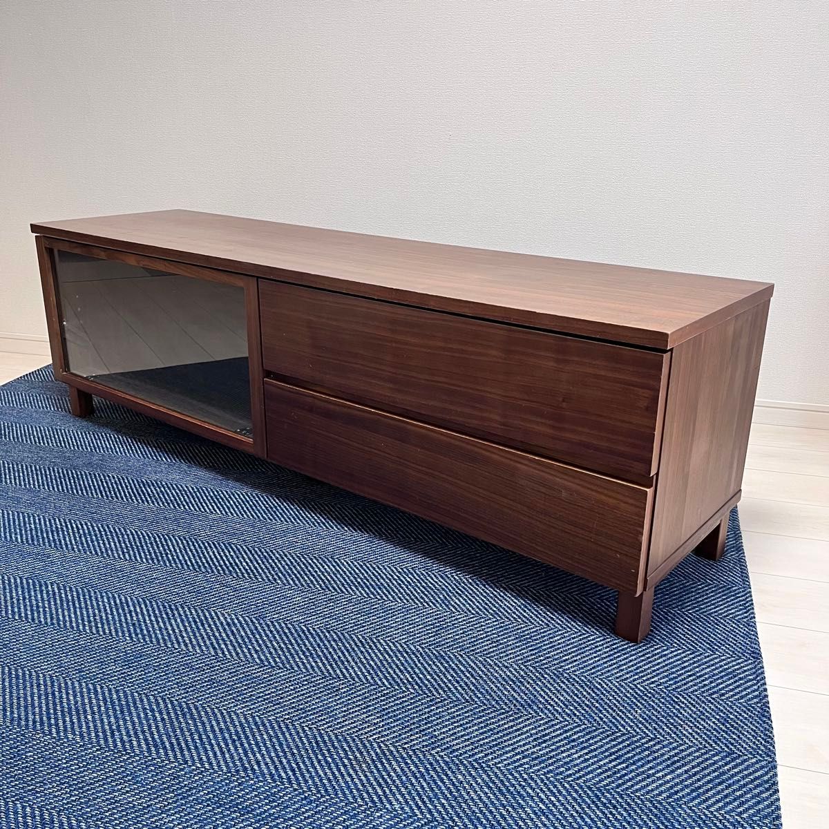 廃盤】無印良品 テレビボード AVボード 150cm ウォールナット 脚付