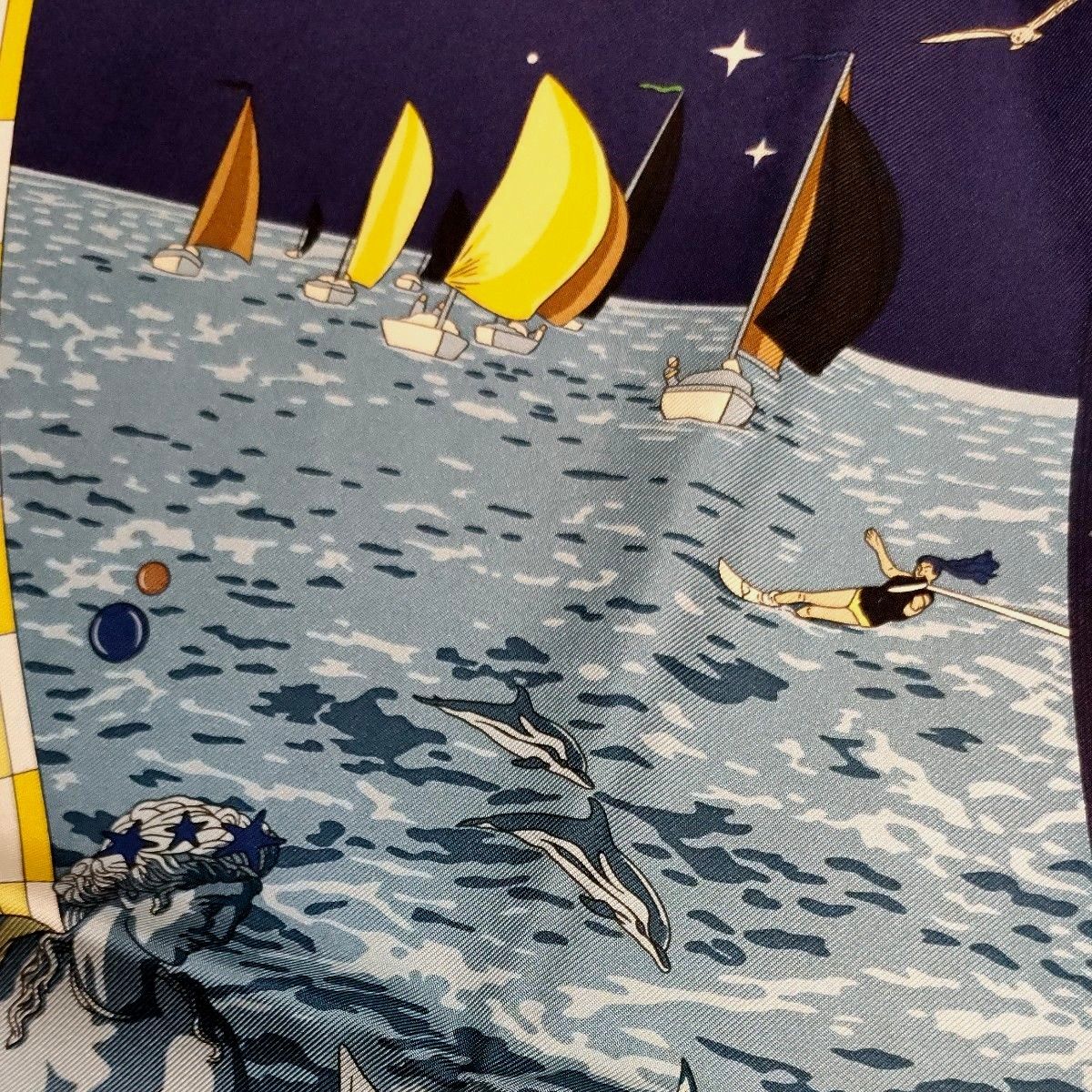 エルメス カレ90 スカーフ シルク100% 箱リボンつき 「エルメス