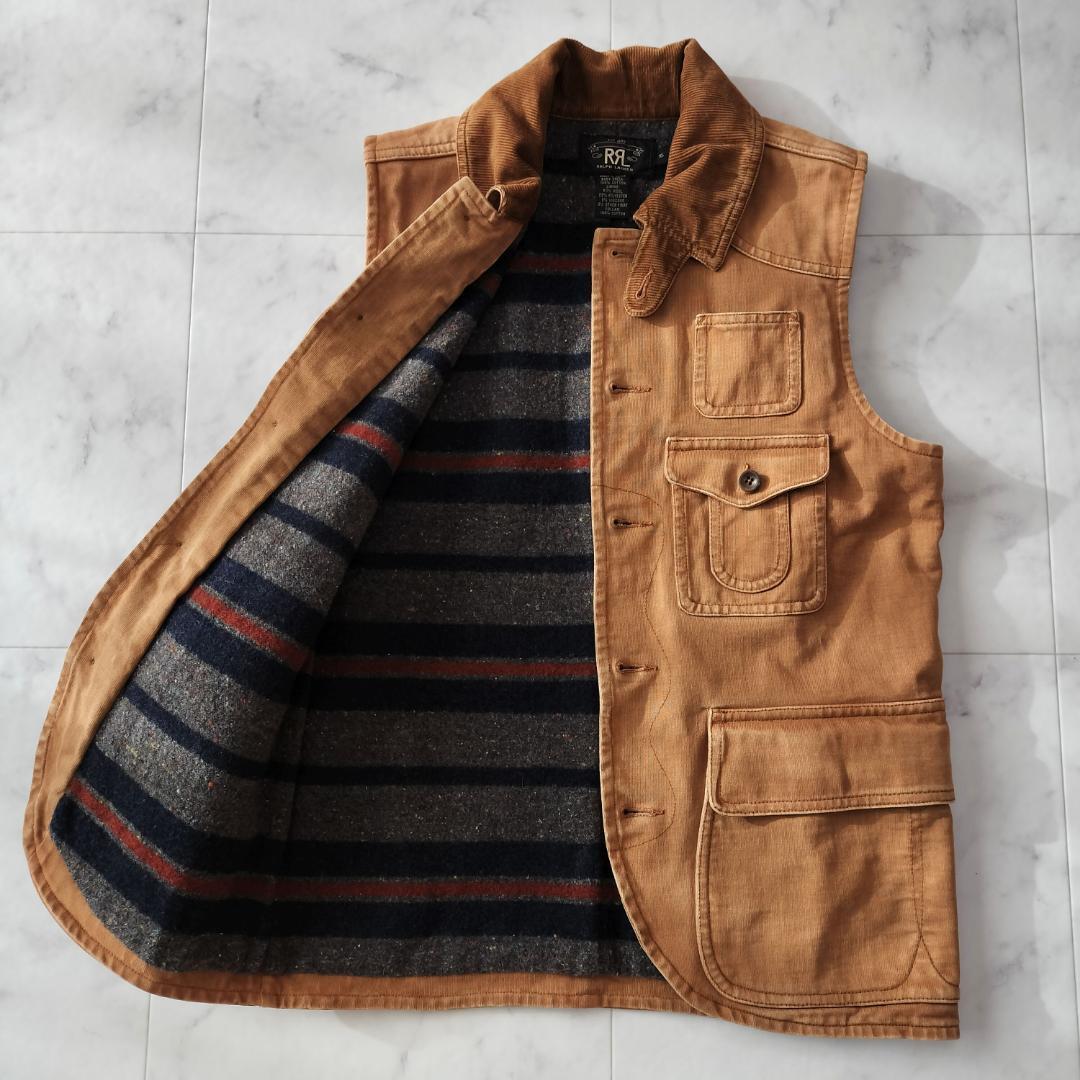 希少 RRL ハンティングベスト XS バーンジャケット ブランケット裏地