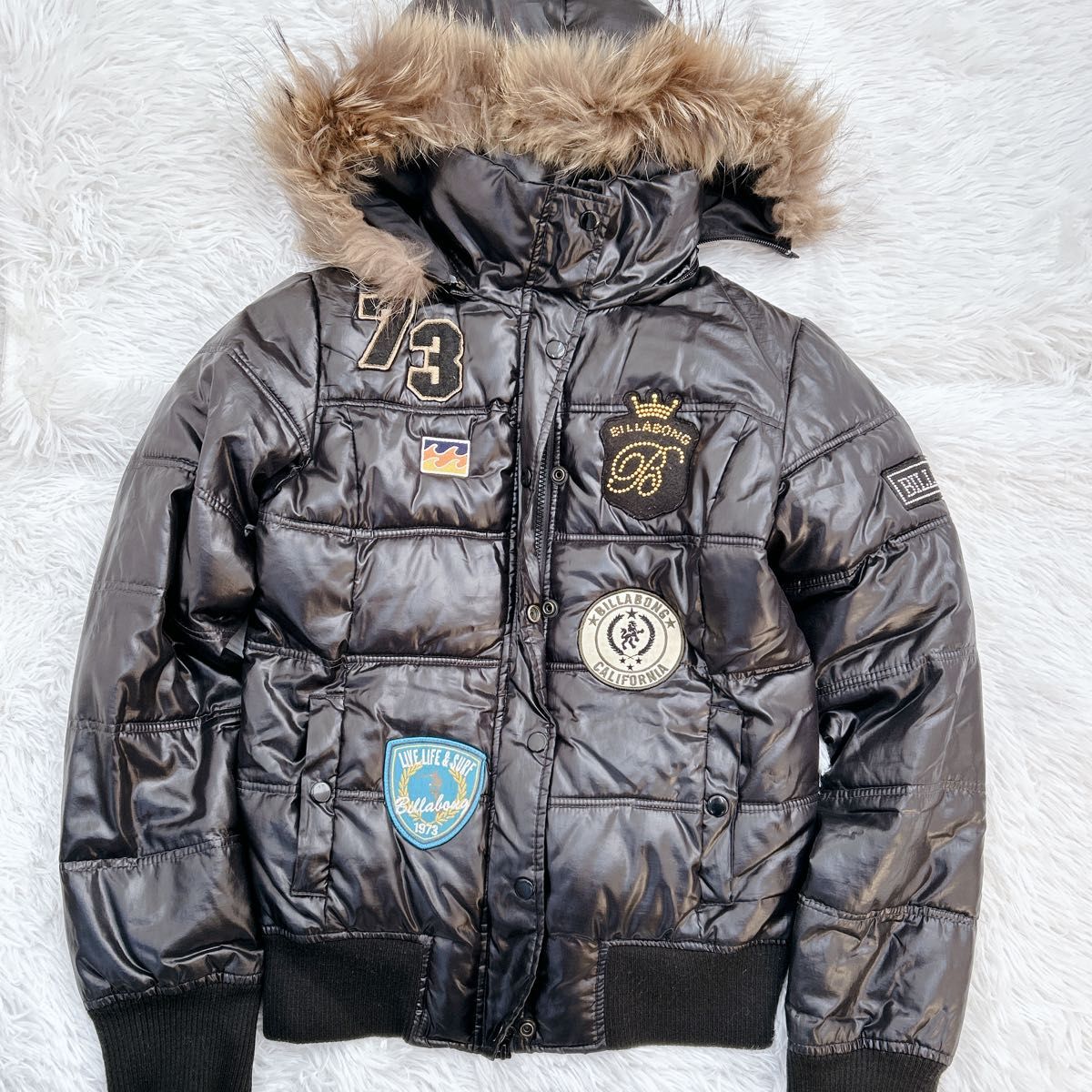 00s【archive】n2b/ファーダウンジャケット/Y2K/光沢/短丈/｜Yahoo