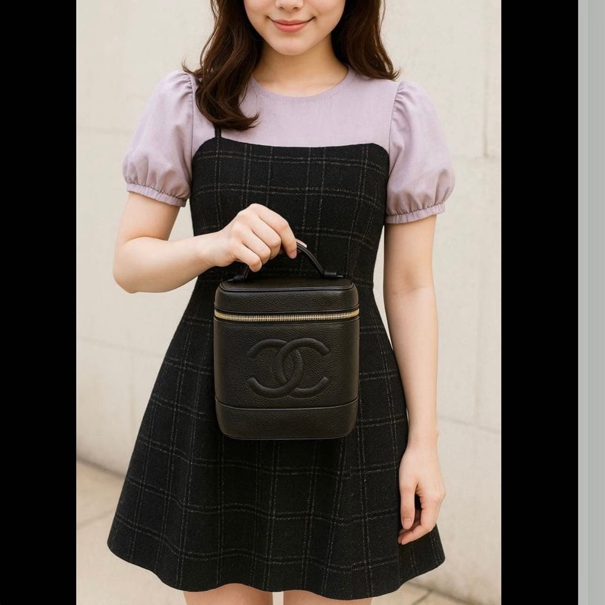 CHANEL シャネル 縦型バニティバッグ ココマーク キャビアスキン 専用