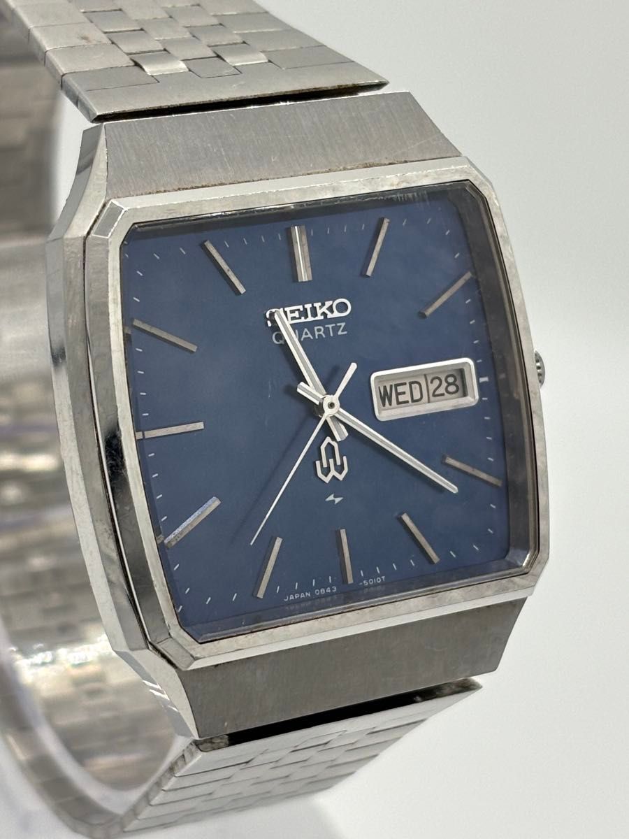 美品】SEIKO セイコー 角型 クォーツ【0843-5010】デイデイト 純正