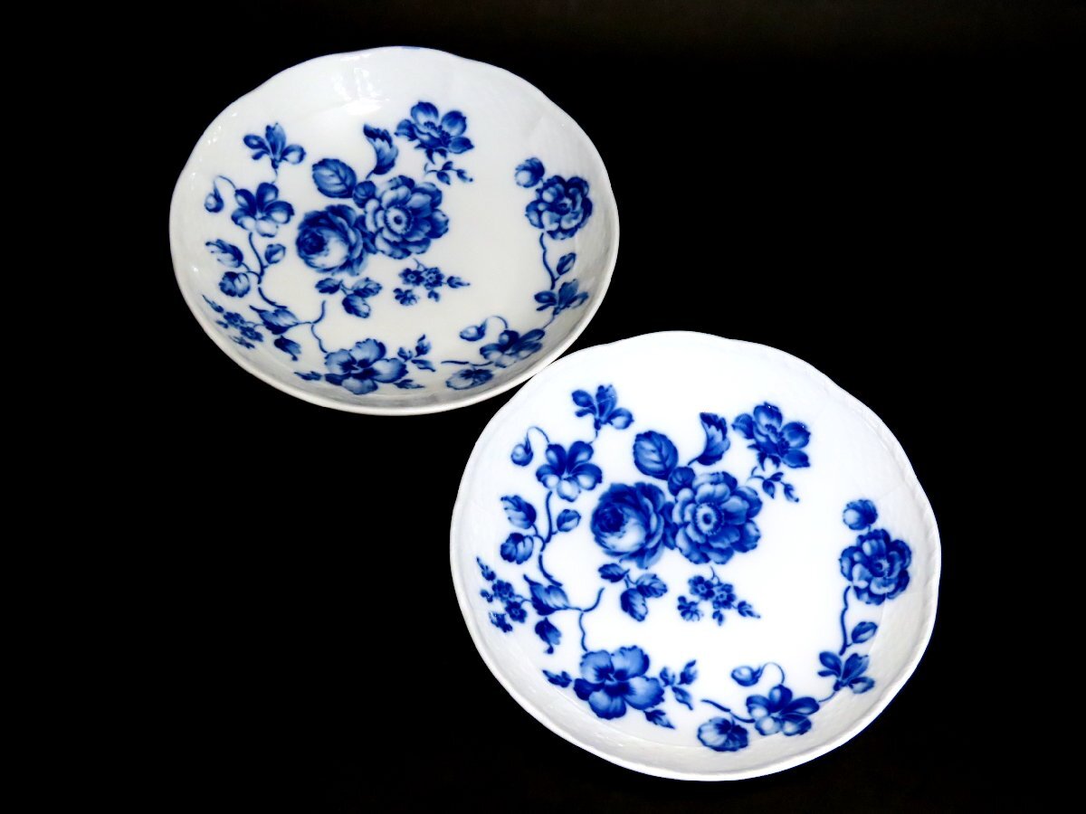 リチャードジノリ ローズブルースクエア角皿新品未使用、箱付き