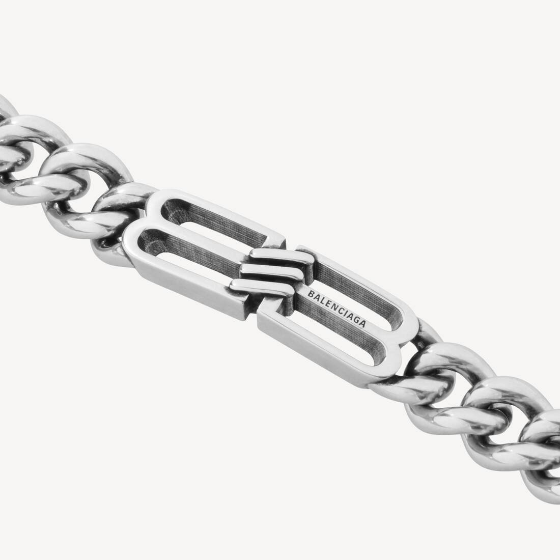 Bb Icon Gourmette ブレスレット で アンティークシルバー