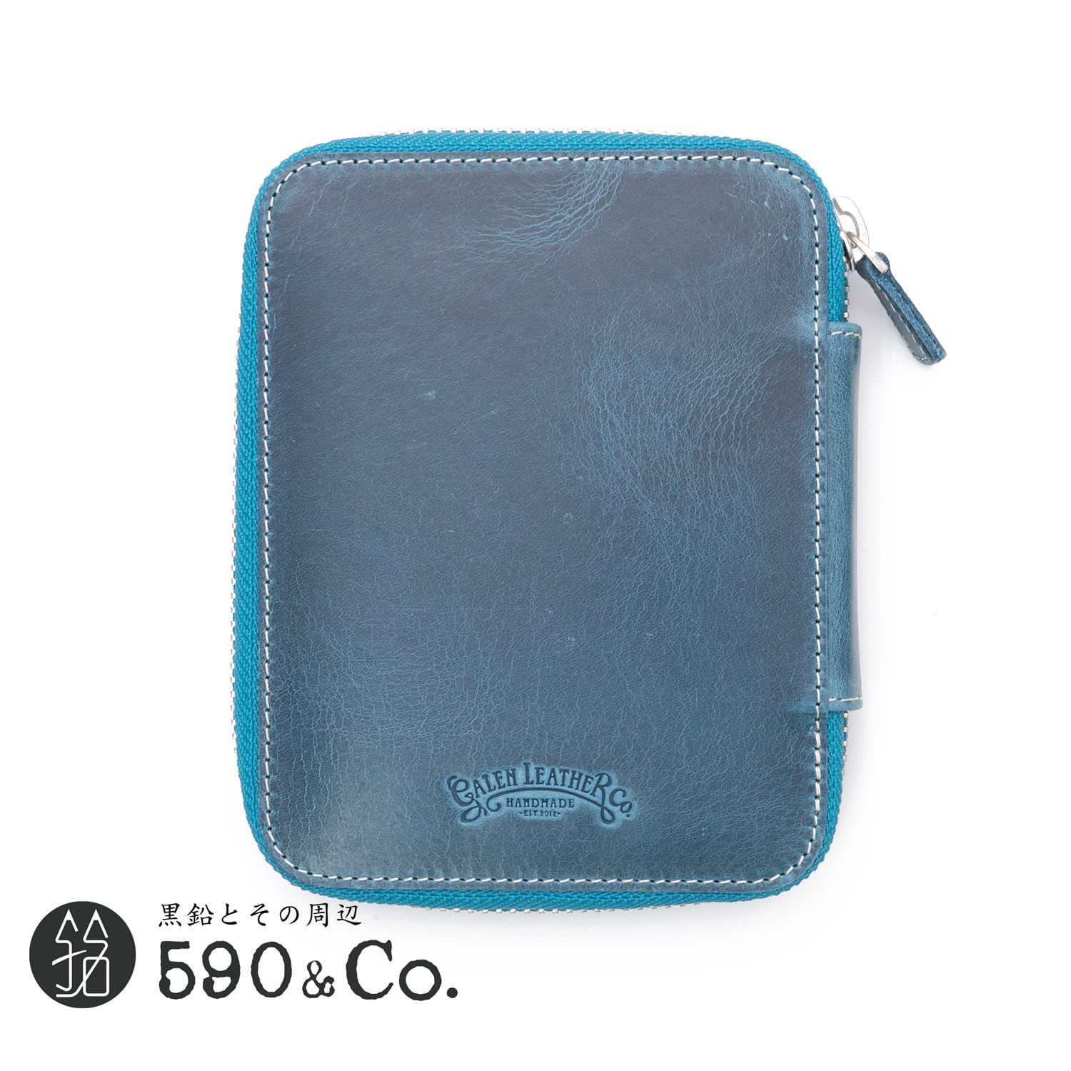 Galen Leather/ガレンレザー】レザーラウンドジップ10本差しペンケース