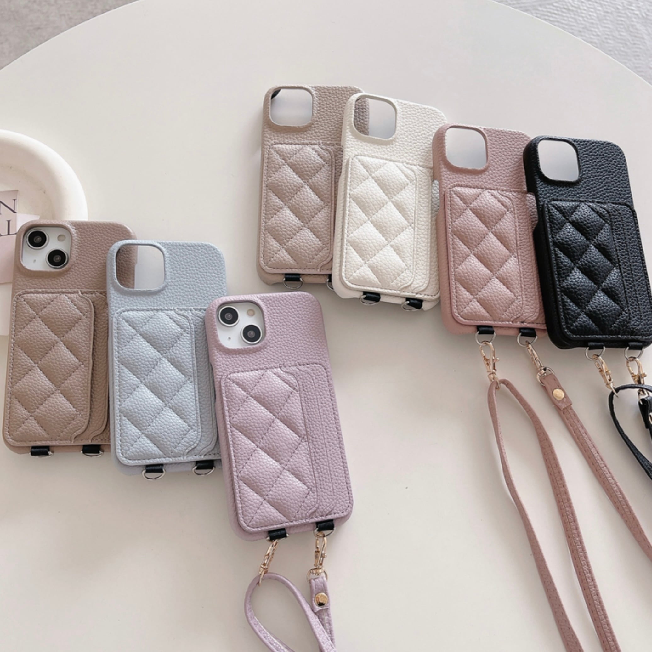 ロゼミューズ iPhone 14 キルティングケース ピンク quilting iPhone