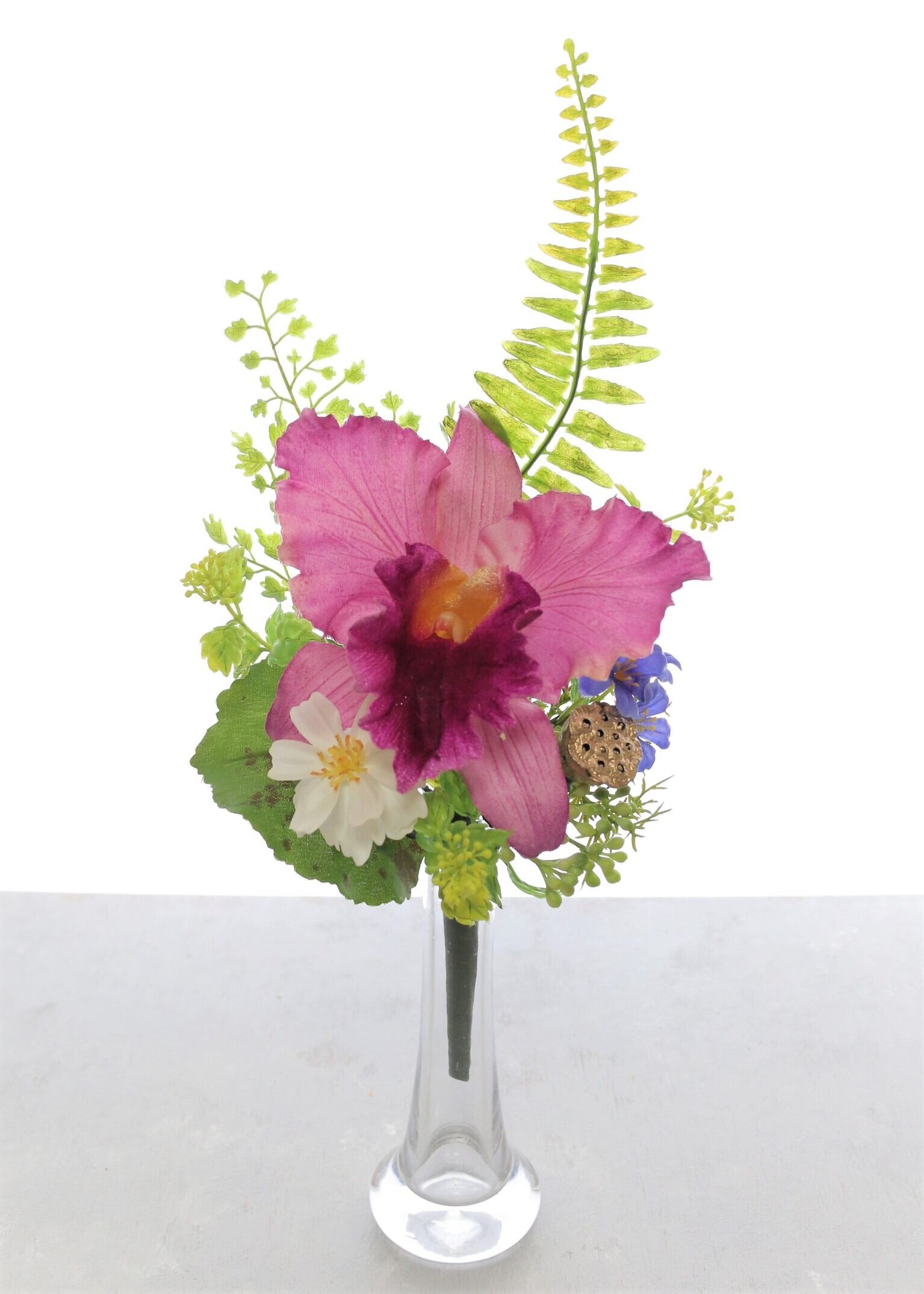 仏花 ブーケ カトレア ピンク | 仏花 枯れない仏花 お仏壇 モダンな仏