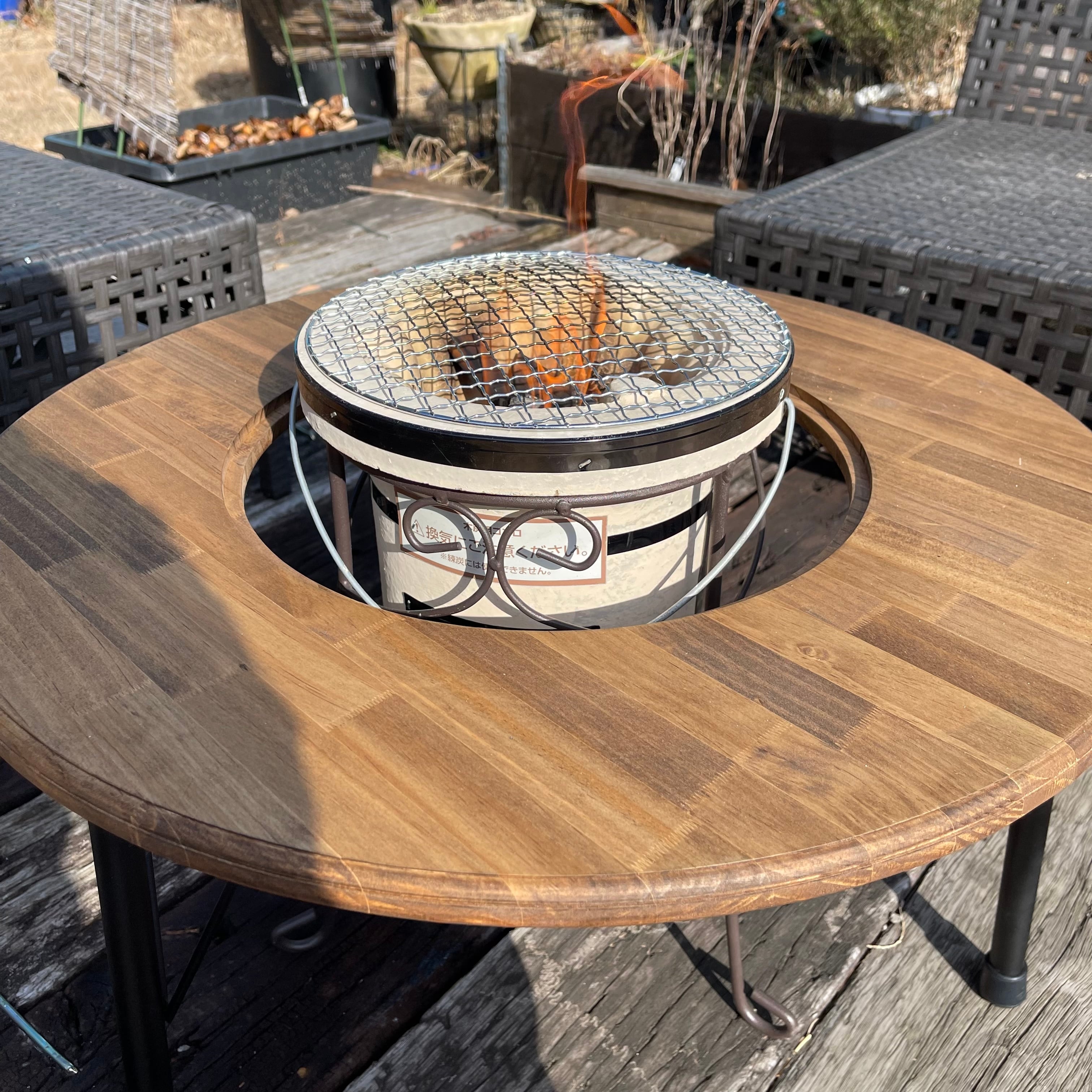 YAMAGOMORY 八卓 High 七輪テーブル 折り畳み BBQテーブル 【公式通販】