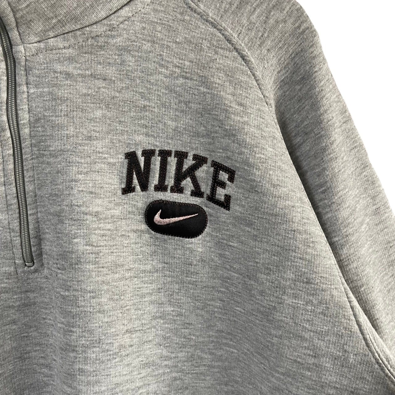 NIKE ナイキ スウェット ハーフジップ 刺繍ロゴ ワンポイントロゴ 90s