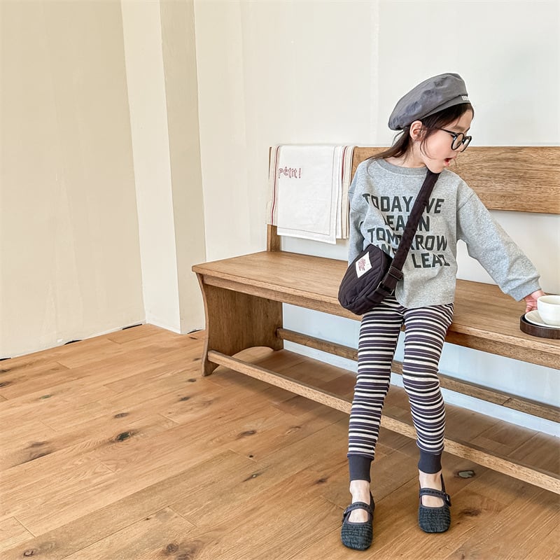 取寄》 ボーダーレギンスパンツ （全3色） ADBB 2024春 韓国子供服