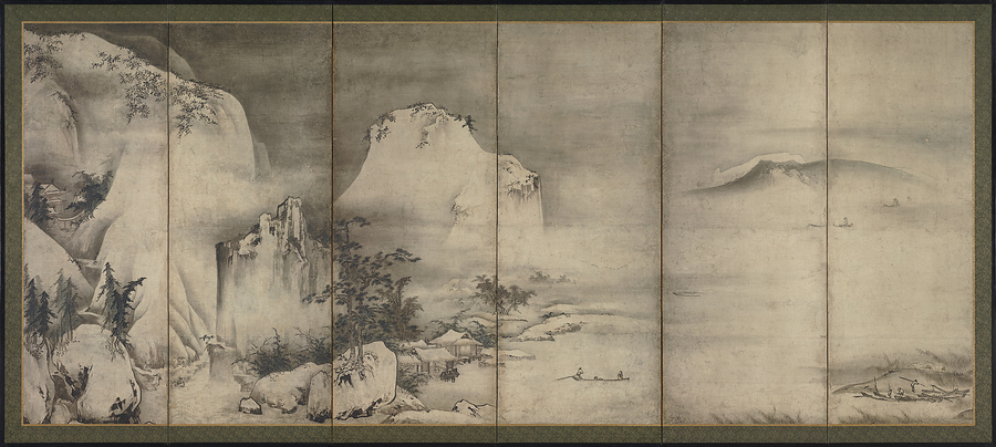 四季山水図屏風 文化遺産オンライン