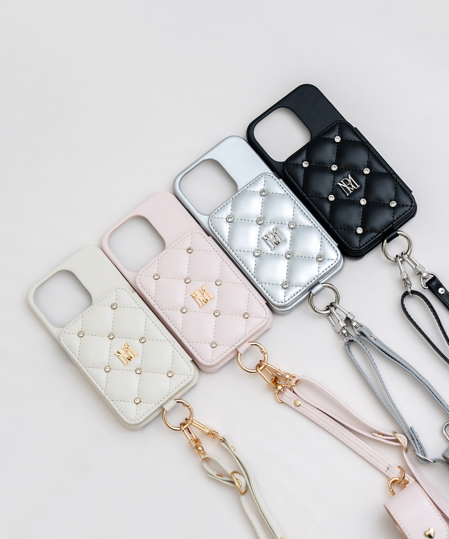 ロゼミューズ iPhone 14 キルティングケース ピンク ____