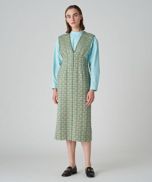 BALLSEY（ボールジィ）の「ミックスツイード ジャンパースカート