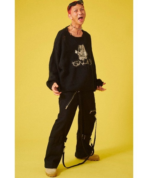 GALFY（ガルフィー）の「ボロボロカートニットセーター（ニット