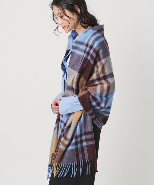 セール】＜Joshua Ellis＞カシミヤ チェック ストール（ストール