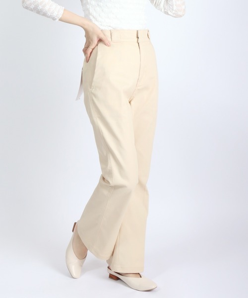 売切れ商品25AW Dickies SLOBE別注 フレアチノパンツ ブラウン 25AW