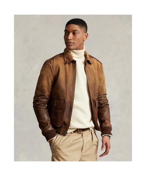 レザー フライト ジャケット（ブルゾン）｜POLO RALPH LAUREN（ポロ