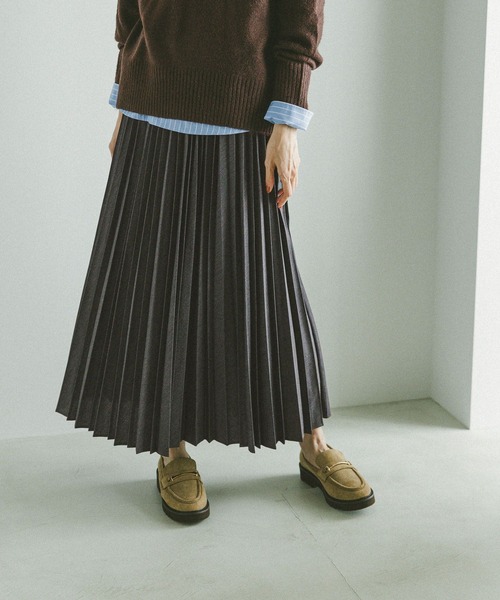 セール】イージーケアプリーツスカート/593329（スカート）｜GLOBAL