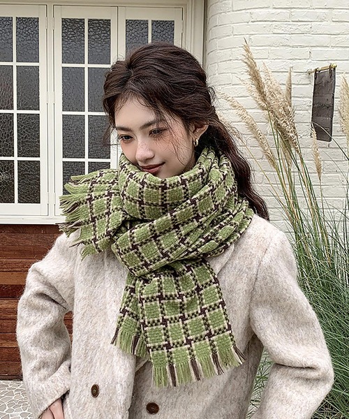 LOUIS VUITTON チェック柄マフラー LOUIS VUITTON】チェック マフラー