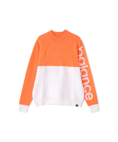 新品】ニューバランスゴルフ プレーン×タック×ロゴモックネックニット