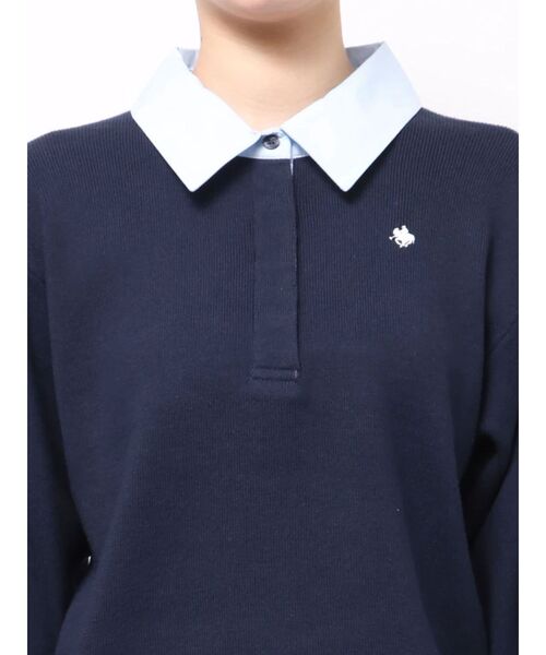 POLO BCSコラボ】シャツカラーカフスニットプルオーバー（ニット