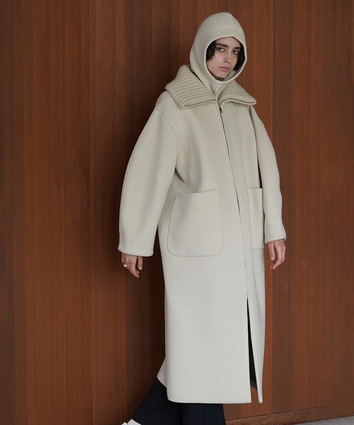 CLANE（クラネ）の「RIB COLLAR WOOL LONG COAT（その他アウター