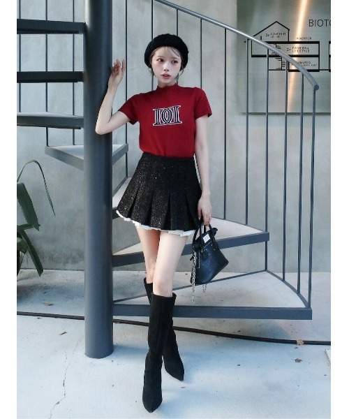 スパンコールツイードミニスカート（スカート）｜Darich（ダーリッチ