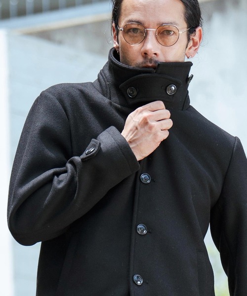 ✨希少✨ato アトウ チェスターコート ダブルボタン カシミヤ 46 M 黒