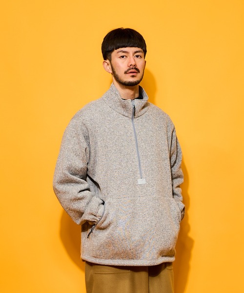 KNIT FLEECE H/Z TOP / ニットフリース ハーフジップ トップ